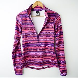 NIKE PRO Women's DRI-FIT 8 Bit Hyperwarm Half Zip